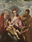 GRECO, El Holy Family with oil painting reproduction